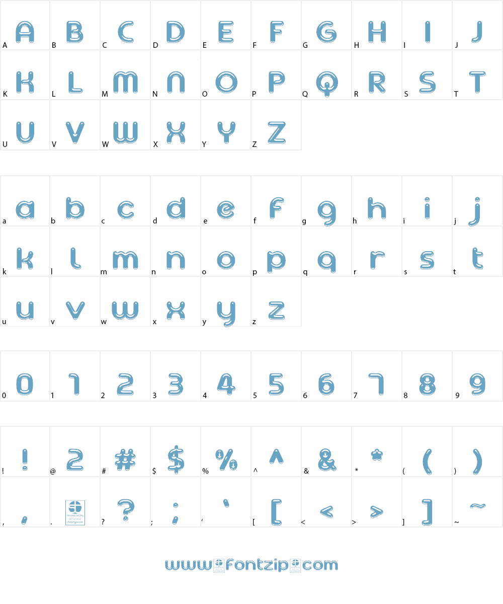 Ageta Chubby Demo Font Character
